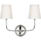 Polished Nickel with White Glass