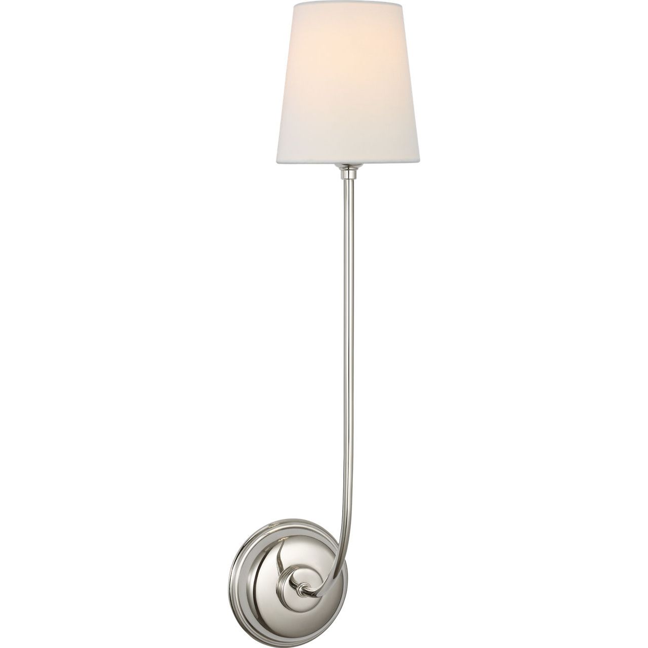Polished Nickel with Linen Shade