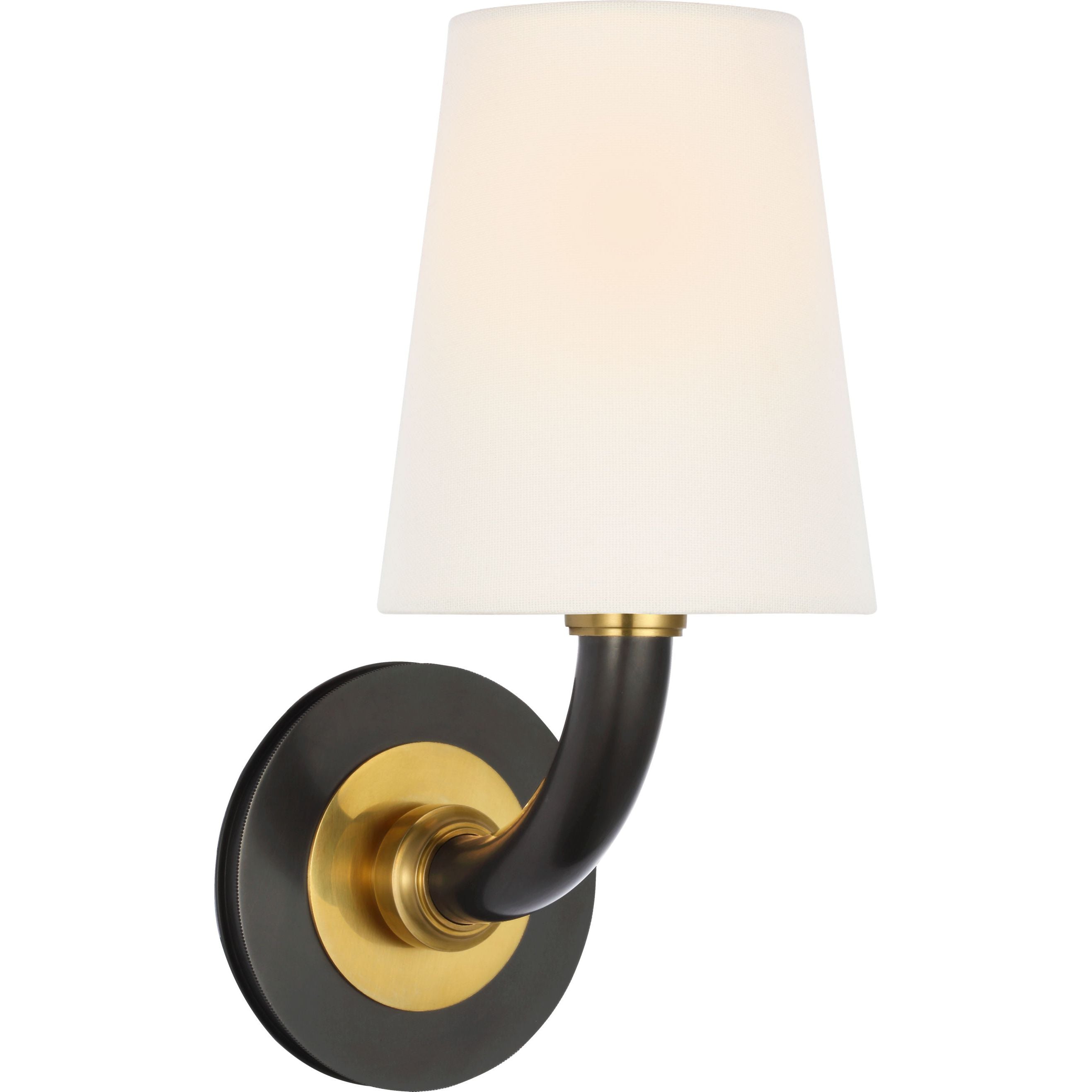 Bronze and Hand-Rubbed Antique Brass with Linen Shade | shipping 11/01/2026