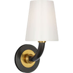 Bronze and Hand-Rubbed Antique Brass with White Glass Shade | shipping 11/01/2026