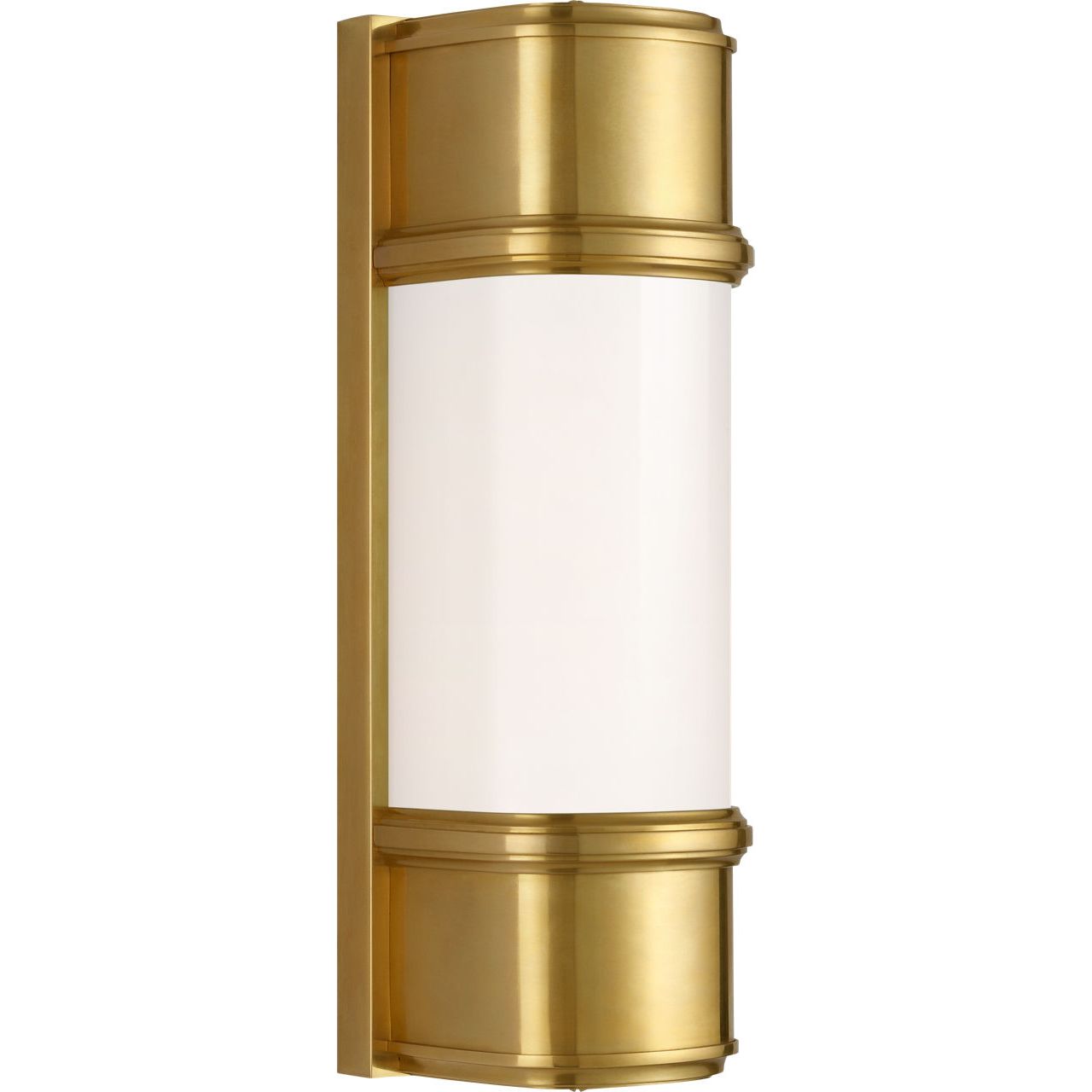 Hand-Rubbed Antique Brass with White Glass | shipping 12/10/2026