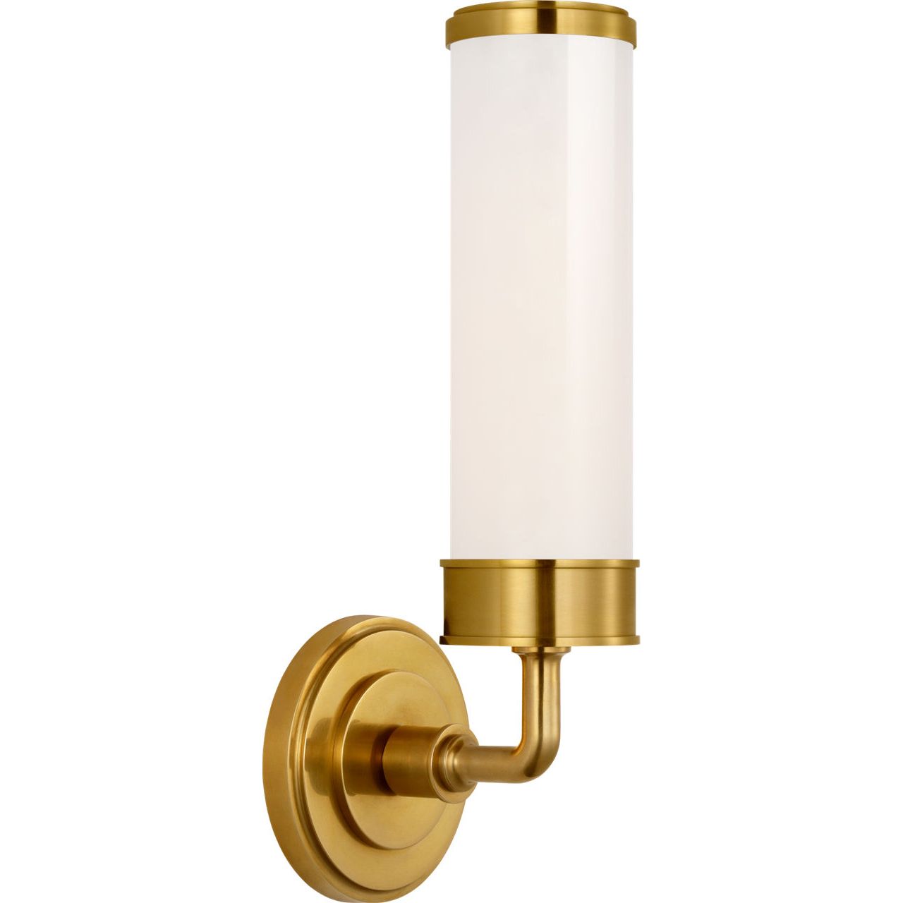 Hand-Rubbed Antique Brass with White Glass | shipping 11/16/2026