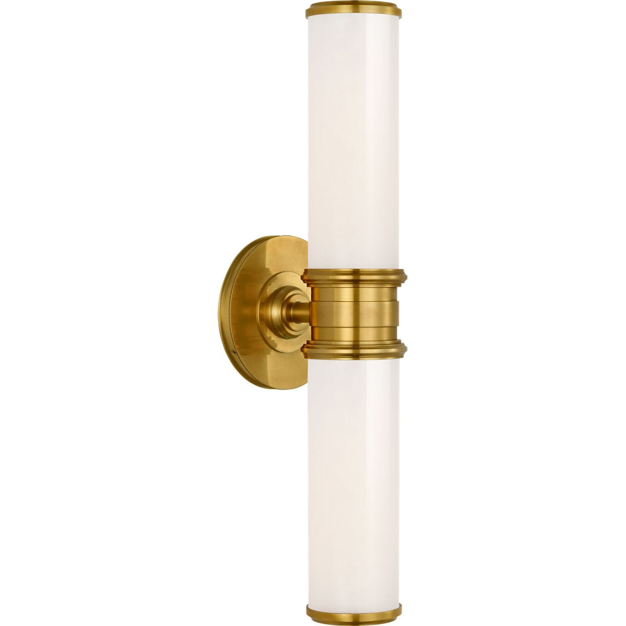 Hand-Rubbed Antique Brass with White Glass | shipping 11/16/2026