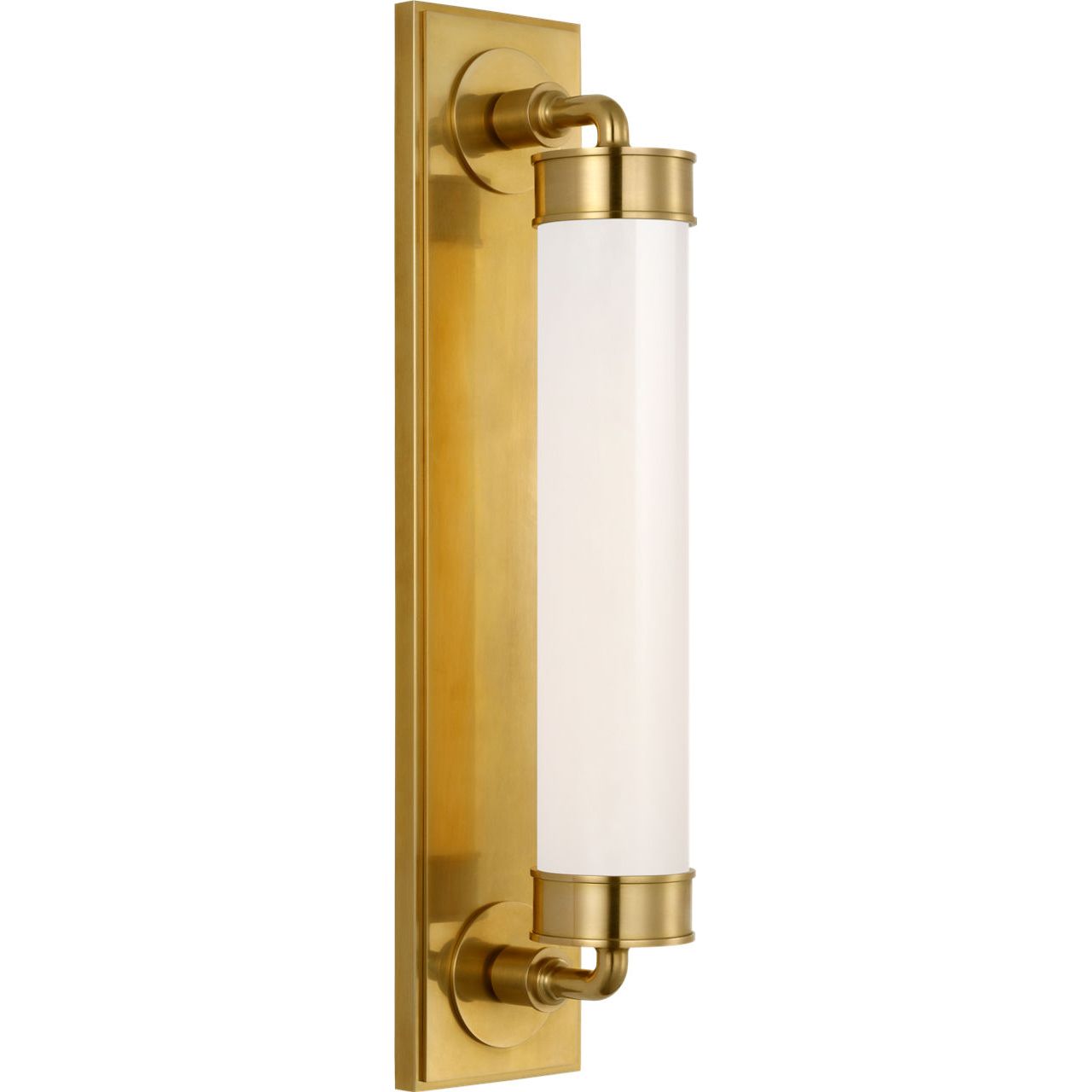 Hand-Rubbed Antique Brass with White Glass | shipping 11/16/2026