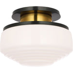 Bronze and Hand-Rubbed Antique Brass with White Glass | shipping 11/16/2026