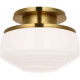Hand-Rubbed Antique Brass with White Glass | shipping 11/01/2026