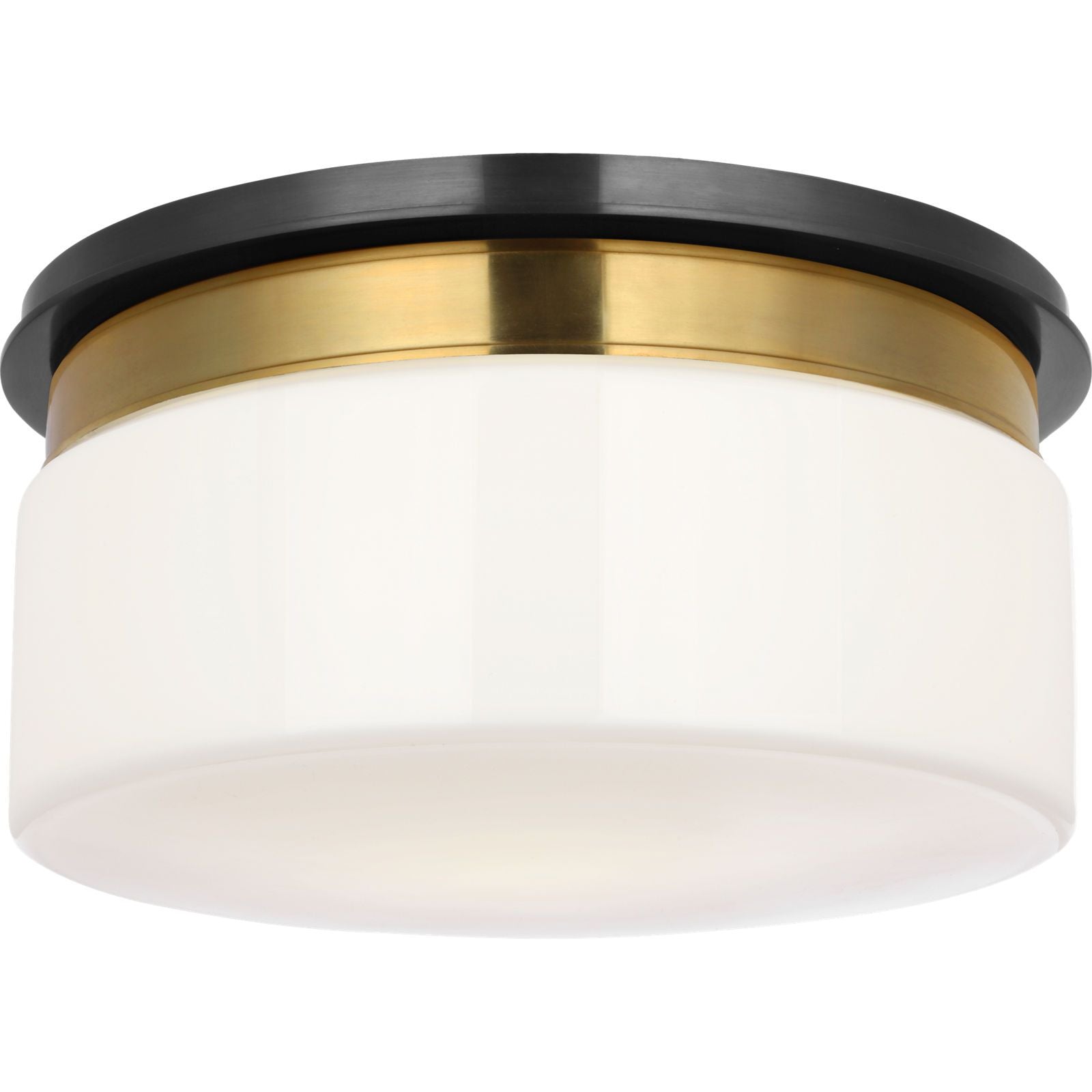 Bronze and Hand-Rubbed Antique Brass with White Glass | shipping 12/10/2026