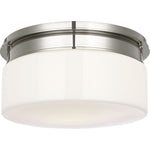 Polished Nickel with White Glass | shipping 12/10/2026