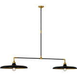 Hand-Rubbed Antique Brass and Aged Iron with Aged Iron Shade | shipping 10/24/2026