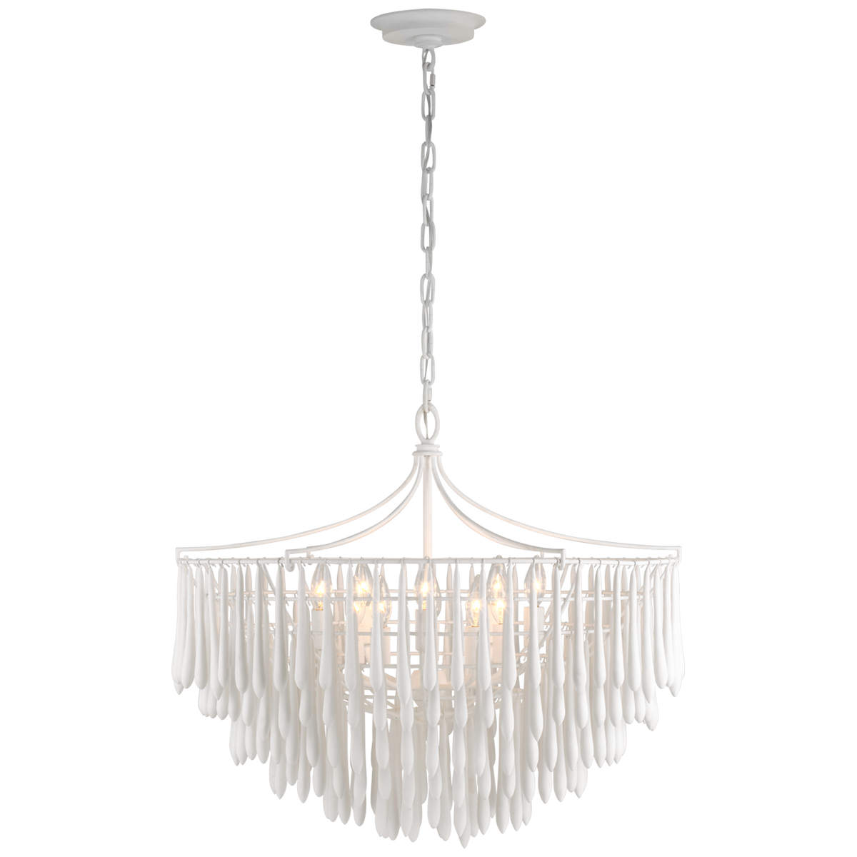 Vacarro Medium Chandelier Plaster White | ready to ship!