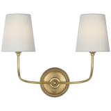 Featuring Vendome 16" Cordless Double Sconce Hand-Rubbed Antique Brass by Visual Comfort at Amethyst Home. Vendome 16" Cordless Double Sconce in Hand-Rubbed Antique Brass with Linen Shades
Overall Dimensions: 17.75" L x 17.75" W x 16.25" H Weight : 5 lbs.. Amethyst Home provides interior design, new construction, custom furniture, and area rugs in the Los Angeles metro area