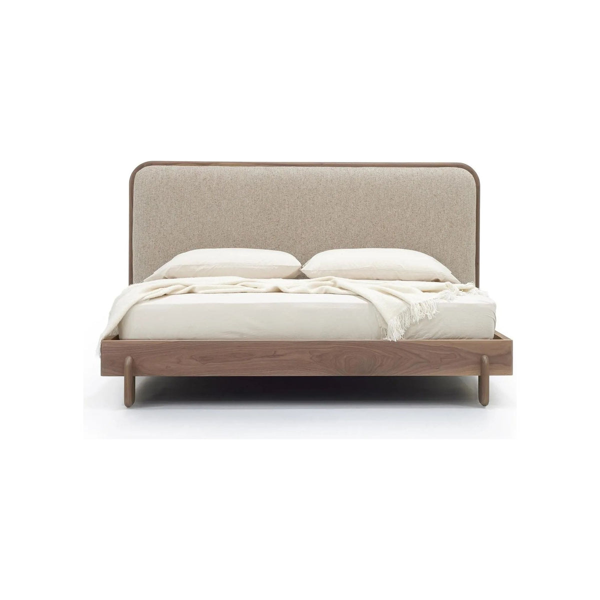 George Walnut Tall Headboard King Bed By Verellen