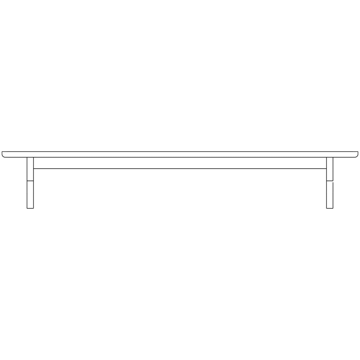 Pamplona 96" Rectangle Cross Coffee Table By Verellen