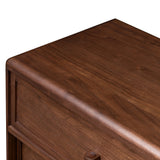 Vincent Media Console With Record Storage - Dark Brown Walnut Veneer | shipping 09/15/2026