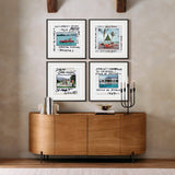 Water Slides Set Of 4 by Slim Aarons