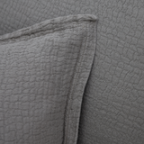 <p>The wavy, pebbled texture on the Waverly creates a gentle and soft duvet to wrap yourself into for a good night’s sleep. It features a ½” flange, a shell button closure on the duvet cover, and an envelope closure on the shams. 100% cotton. Made in Portugal.<br><br>- Made of 100% cotton.
- Shams have envelope closures.
- Inserts sold separately. Amethyst Home provides interior design, new construction, custom furniture, and area rugs in the Park City metro area