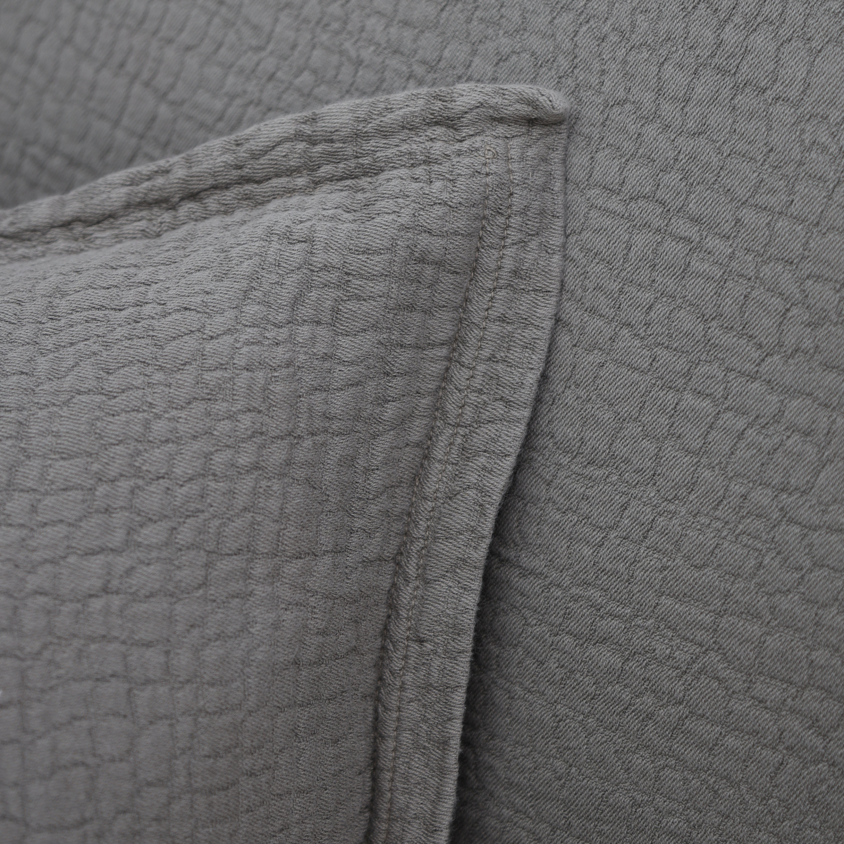 <p>The wavy, pebbled texture on the Waverly creates a gentle and soft duvet to wrap yourself into for a good night’s sleep. It features a ½” flange, a shell button closure on the duvet cover, and an envelope closure on the shams. 100% cotton. Made in Portugal.<br><br>- Made of 100% cotton.
- Shams have envelope closures.
- Inserts sold separately. Amethyst Home provides interior design, new construction, custom furniture, and area rugs in the Park City metro area