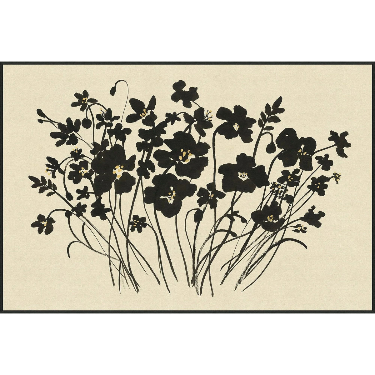 Black Poppies Framed Art