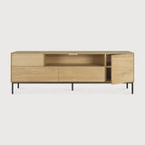 Featuring Whitebird Oak Tv Cupboard by Ethnicraft at Amethyst Home. For our Whitebird collection, designer Alain van Havre brings together opposing elements, combining soft round legs and eye-catching graphic lines into light and airy designs.Weight : 183 lbDimensions: 71 in L x 18 in D x 24.5 in HAnti-tipping mechanism : YesCollection : WhitebirdFinish : VarnishedMain Material : OakM. Amethyst Home provides interior design, new construction, custom furniture, and area rugs in the Tampa metro area