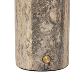 Zana Cordless Table Lamp - Aged Antique Brass Iron - Grey Stripe Travertine | shipping 10/15/2026