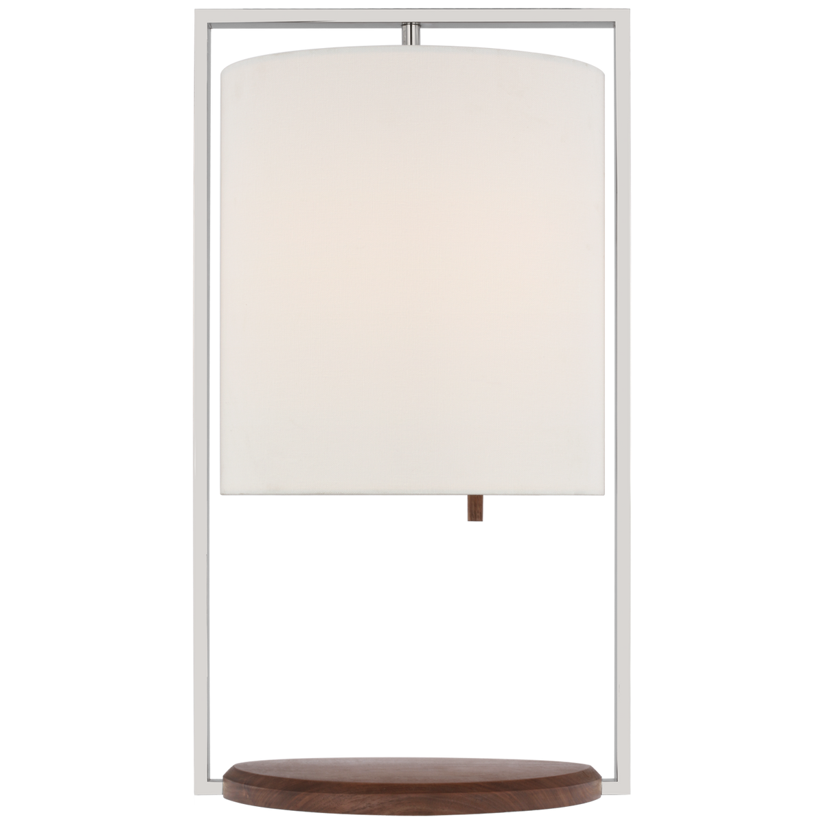 Zenz Medium Table Lamp Polished Nickel and Walnut | ready to ship!