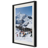 Zermatt Skiing by Slim Aarons - Black Maple