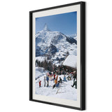 Zermatt Skiing by Slim Aarons - Black Maple