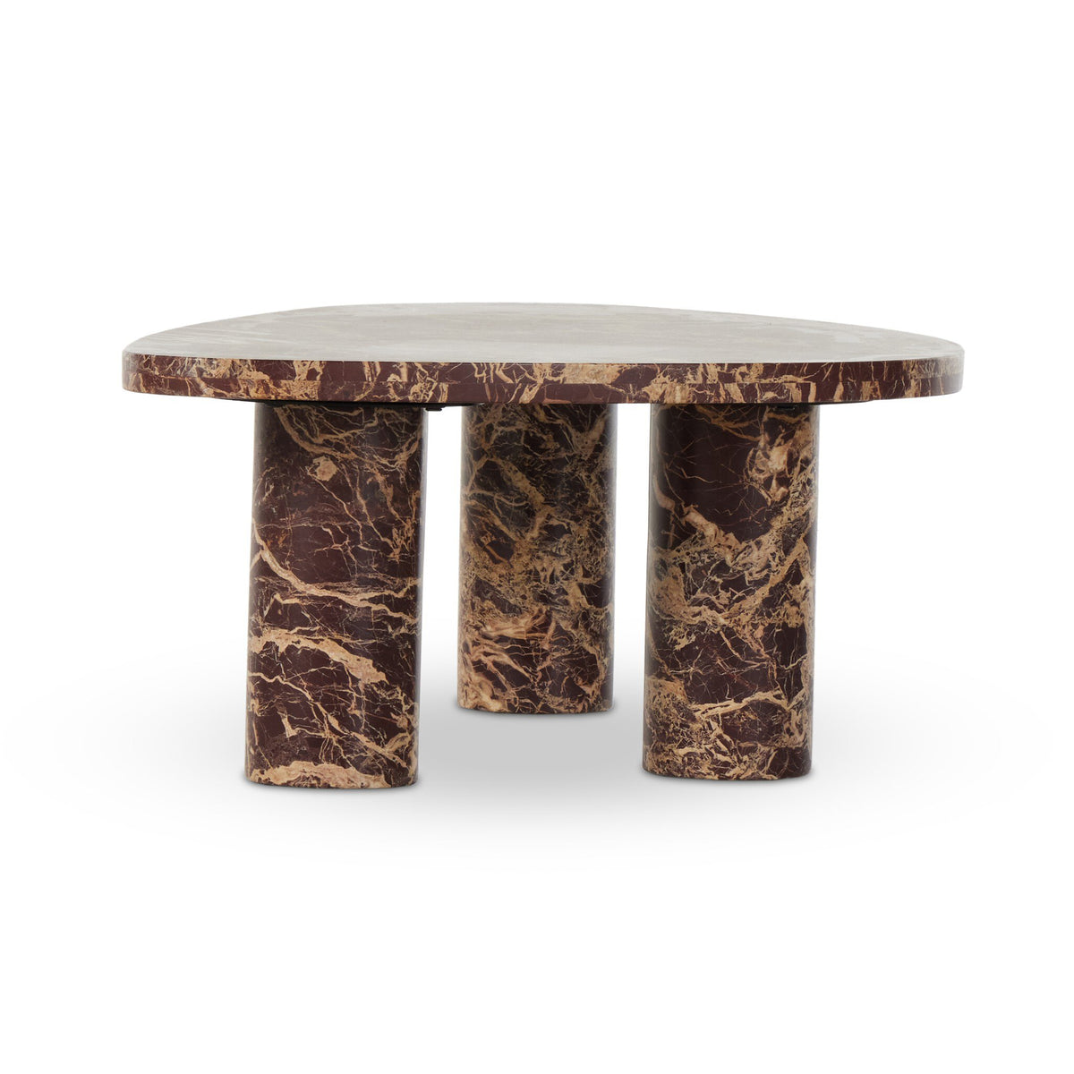 Zion Merlot Marble Coffee Table