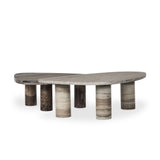 Zion Nesting Coffee Tables - Large Antique White Marble + Small Rocky Brown Marble - Antique White Marble | shipping 09/15/2026