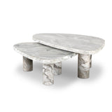 Zion Nesting Coffee Tables - Sage Onyx - Light Grey Onyx | shipping 08/14/2026