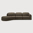 Bulky Cedar Left Semi-Circle Sofa Set | shipping 7/13/2026