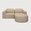 Bulky Almond Right Semi-Circle Sofa Set | shipping 7/13/2026