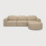 Bulky Almond Semi Circle Right Sofa Set | shipping 7/13/2026