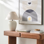 Featuring Cathryn Table Lamp by Surya at Amethyst Home. The Cathryn Lamp is generously sized and gives all those warm 90's vibes.  Pair with organic layers for a chic, soft modern look.
Overall Dimensions: 29"H x 23"W x 23"DSwitch Type: 3-WayNumber of bulbs: 1E-26/100 WUL CUL Certified.  Amethyst Home provides interior design, new home construction design consulting, vintage area rugs, and lighting in the Calabasas metro area.
