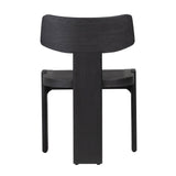 Featuring Arteaga Black Dining Chair by Dovetail at Amethyst Home. Experience a fresh perspective on modern and contemporary chair styles with our hand-crafted Arteaga Dining Chair, featuring a sculptural silhouette. Made of high-quality mindi wood in a captivating raven-black finish. It rests upon a distinctive three-legged base, making a bold statement in a.  Amethyst Home provides interior design, new home construction design consulting, vintage area rugs, and lighting in the Boston metro area.