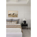 The Muji Table Lamp is designed with a premium finish, featuring a beautiful Ivory Linen color. This stylish and modern lamp will add a touch of class and sophistication to any room. With its eye-catching aesthetic, it will be sure to draw attention.Overall Dimensions: 22"W x 22"L x 24"H Amethyst Home provides interior design, new home construction design consulting, vintage area rugs, and lighting in the Nashville metro area.