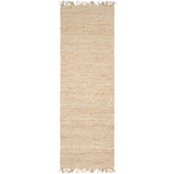 Tapis Vienne en Jute Blanchi avec Franges
