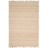 Tapis Vienne en Jute Blanchi avec Franges