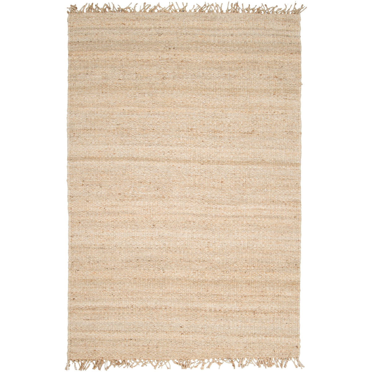 Tapis Vienne en Jute Blanchi avec Franges