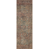 Touting richly saturated colors and a distressed pattern, the Billie Collection captures the look of a well-worn antique rug at a remarkable value. Reminiscent of one-of-a-kind rugs, this Amber Lewis x Loloi collection features random variations in color that render no two pieces exactly alike, creating up to 30% variance in color. BIL-04 AL Aqua / Rust