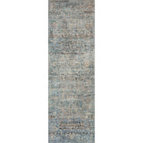 Touting richly saturated colors and a distressed pattern, the Billie Collection captures the look of a well-worn antique rug at a remarkable value. Reminiscent of one-of-a-kind rugs, this Amber Lewis x Loloi collection features random variations in color that render no two pieces exactly alike, creating up to 30% variance in color.  BIL-05 AL Denim / Blush