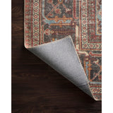 The Loloi Loren Brick / Multi Area Rug, or LQ13, offers vintage hand-knotted looks at an affordable price. This power loomed rug is perfect for living rooms, dining rooms, or other high traffic areas. These printed designs provide a textured effect by portraying every single individual knot on a soft polyester base.