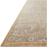 Durable, low pile, and soft underfoot, this rug is inspired by classic vintage and antique rugs. The Rosemarie Chris Loves Julia Gold / Sand ROE-01 rug from Loloi features a beautiful vintage pattern and patina. The rug is easy to clean, never sheds, and perfect for living rooms, dining rooms, hallways, and kitchens!