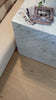 A study in simplicity. Carved from Carrara marble for a clean, modern statement in any space. Amethyst Home provides interior design, new home construction design consulting, vintage area rugs, and lighting in the Washington metro area.