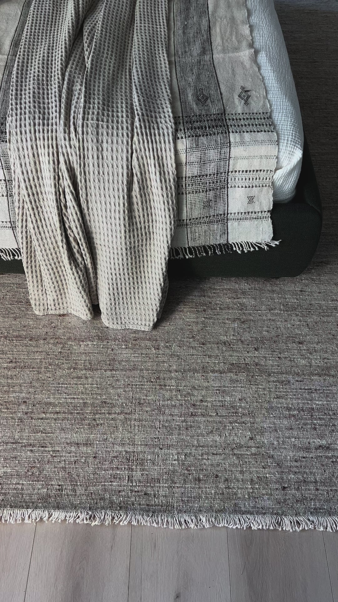 Load video: Jenny Oatmeal Rug