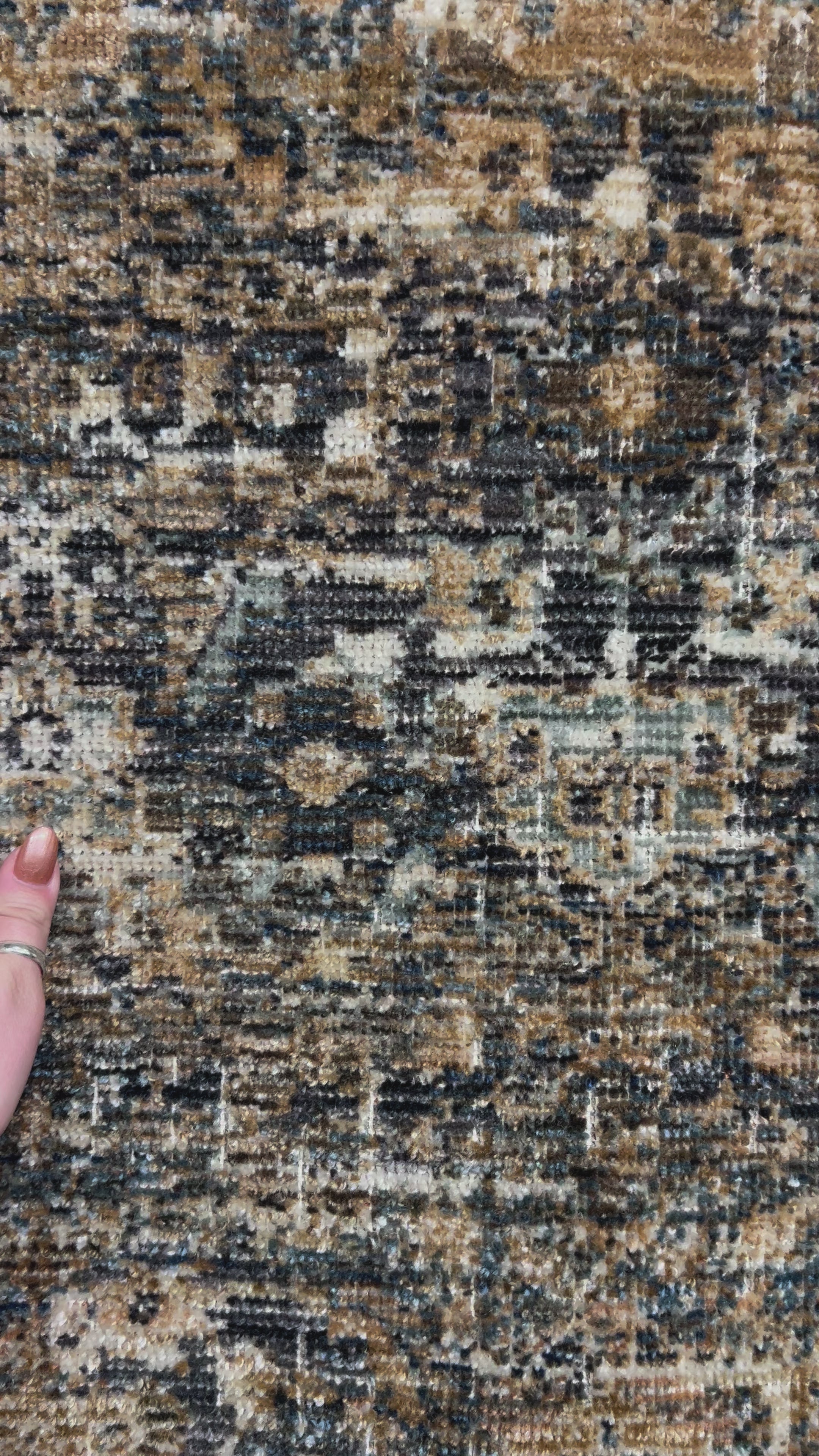 Load video: Heritage Mocha / Denim Rug