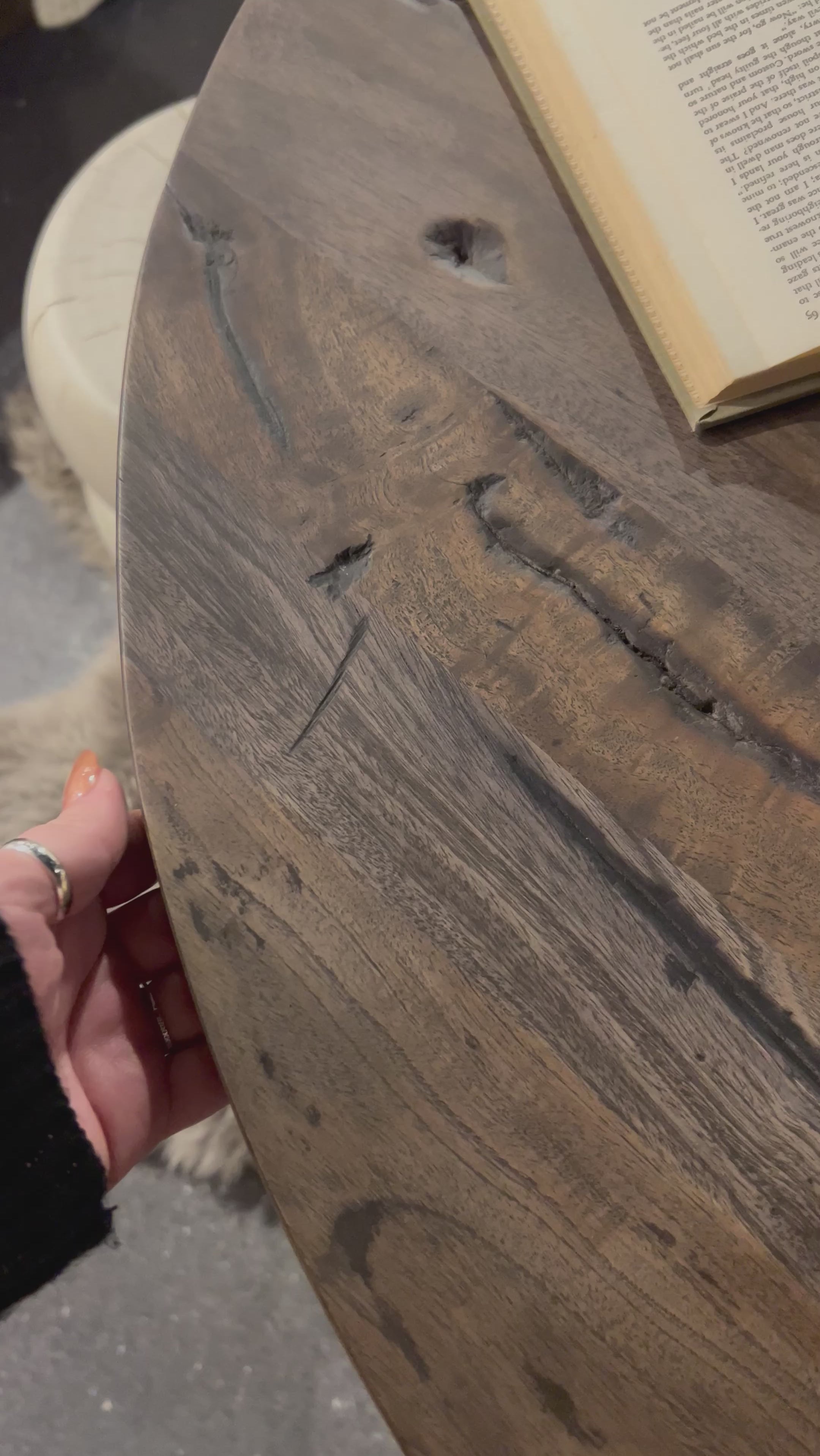 Inspired by Romanian sculptor Constantin, a classic pedestal table of mixed character woods works a heritage look into the home. Amethyst Home provides interior design, new home construction design consulting, vintage area rugs, and lighting in the Austin metro area.