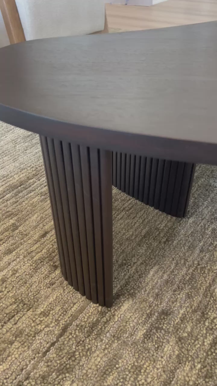 Load video: Mahogany Boomerang Coffee Table - Small | ready to ship!