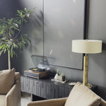 Raised between Ethiopia, Malawi, Togo and South Africa, the now-Austinite's rich upbringing can be sensed in her culture-rich works. A moody canvas is accented with warm swaths of paint. Framed within black maple for a gallery-quality look. Handmade in Austin, Texas. Amethyst Home provides interior design, new home construction design consulting, vintage area rugs, and lighting in the Nashville metro area.