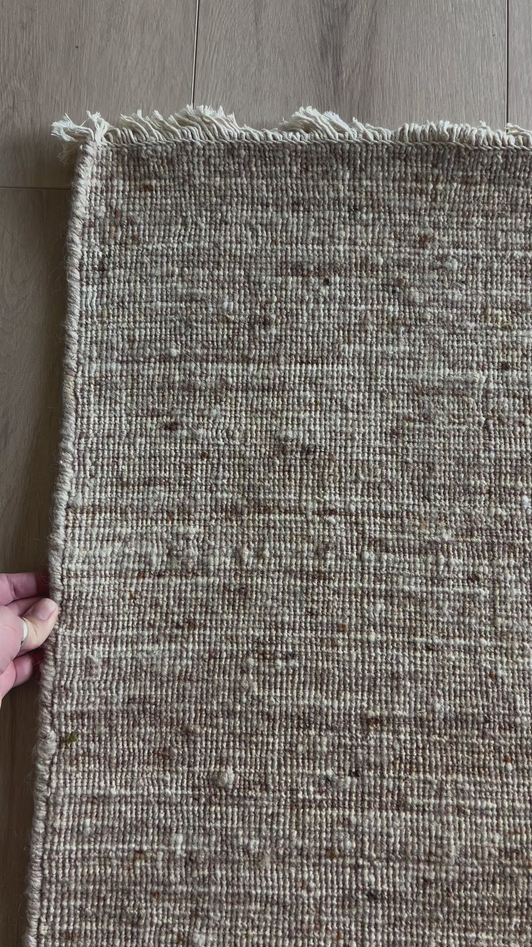 Load video: Jenny Oatmeal Rug
